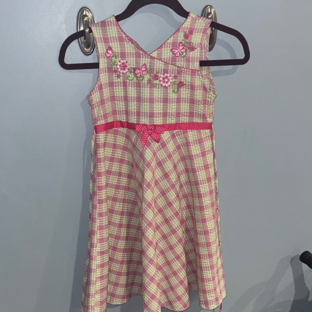 Pink Dress with Floral Embroidery